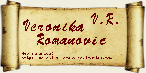 Veronika Romanović vizit kartica